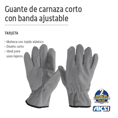 [103703] (103703)GUANTE DE CARNAZA CORTO CON BANDA AJUSTABLE