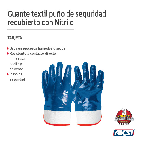 [103719] (103719)GUANTES TEXTILES CON RECUBRIMIENTO DE NITRILO CON PUÑO DE SEGURIDAD